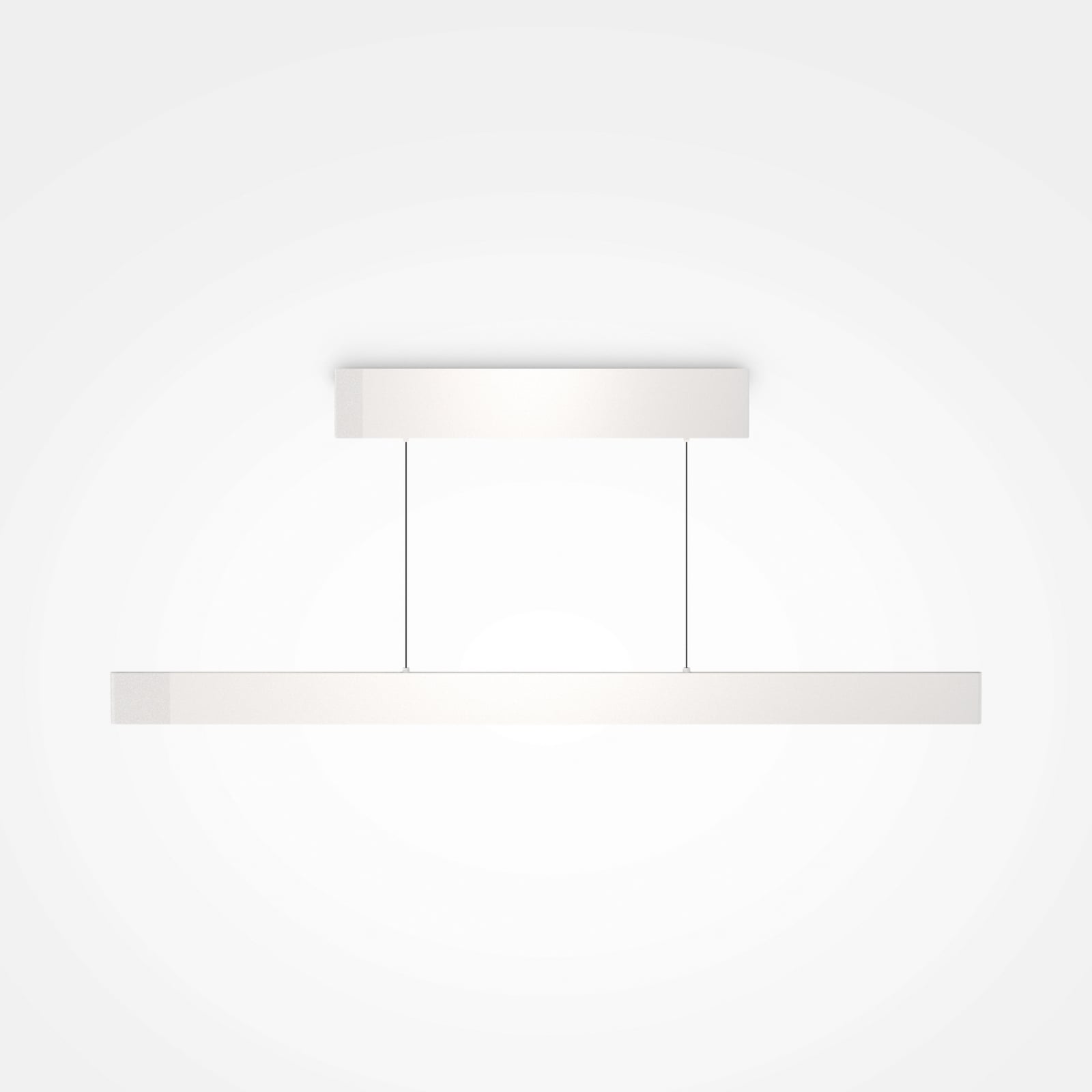 LED pendellampe Ephoria hvit aluminium dimbar 116 cm 36W forfra