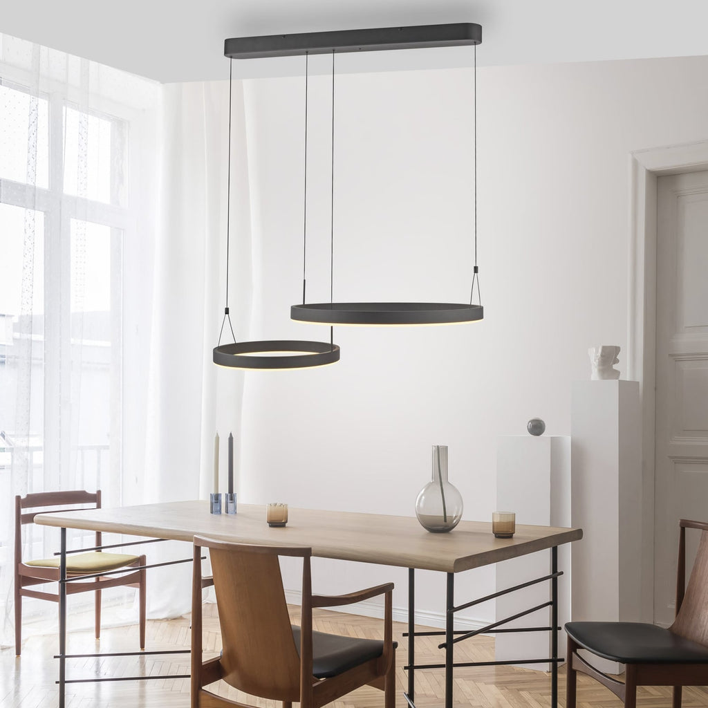 LED pendellampe Esko svart 90 cm bakside