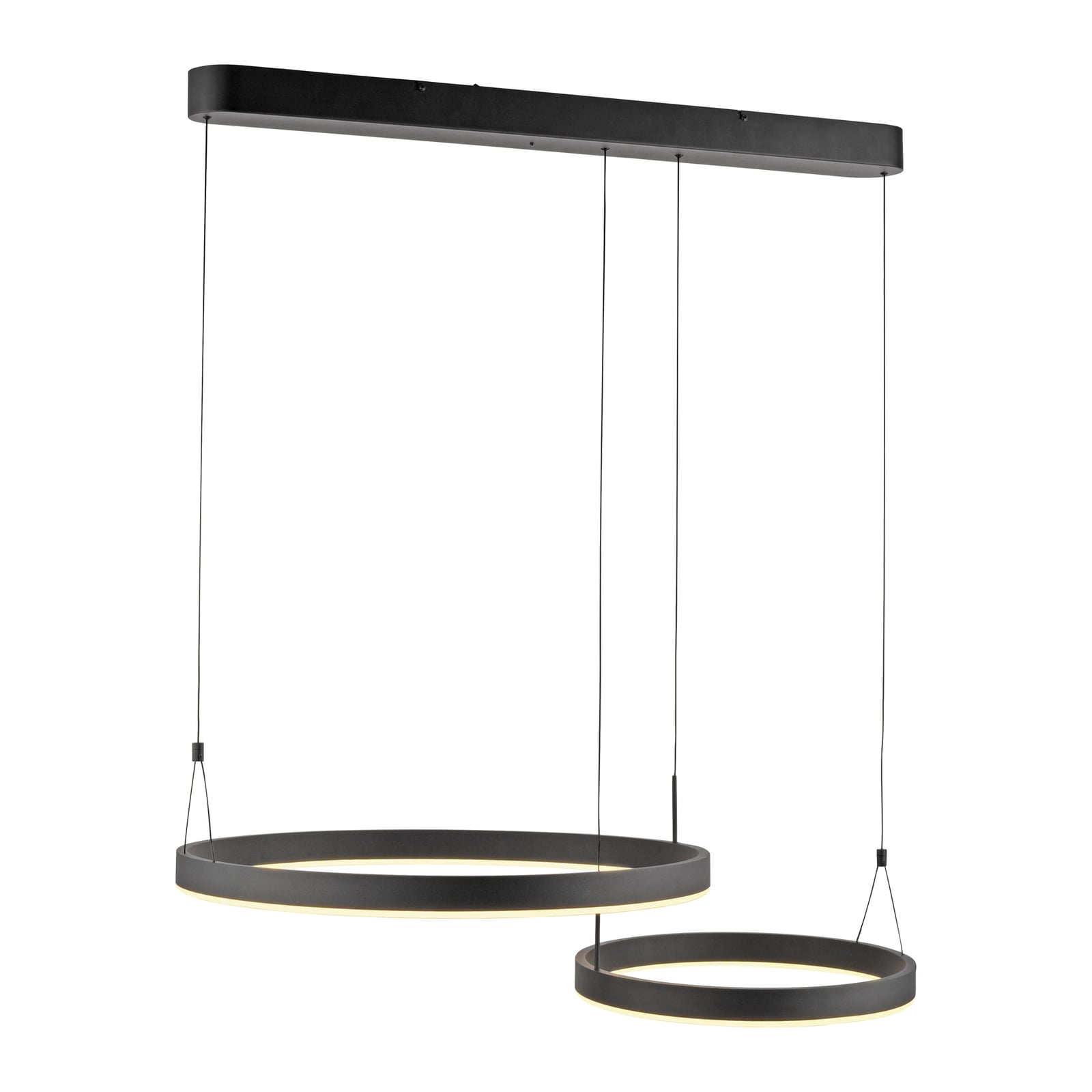 Detalj av LED pendellampe Esko svart 90 cm
