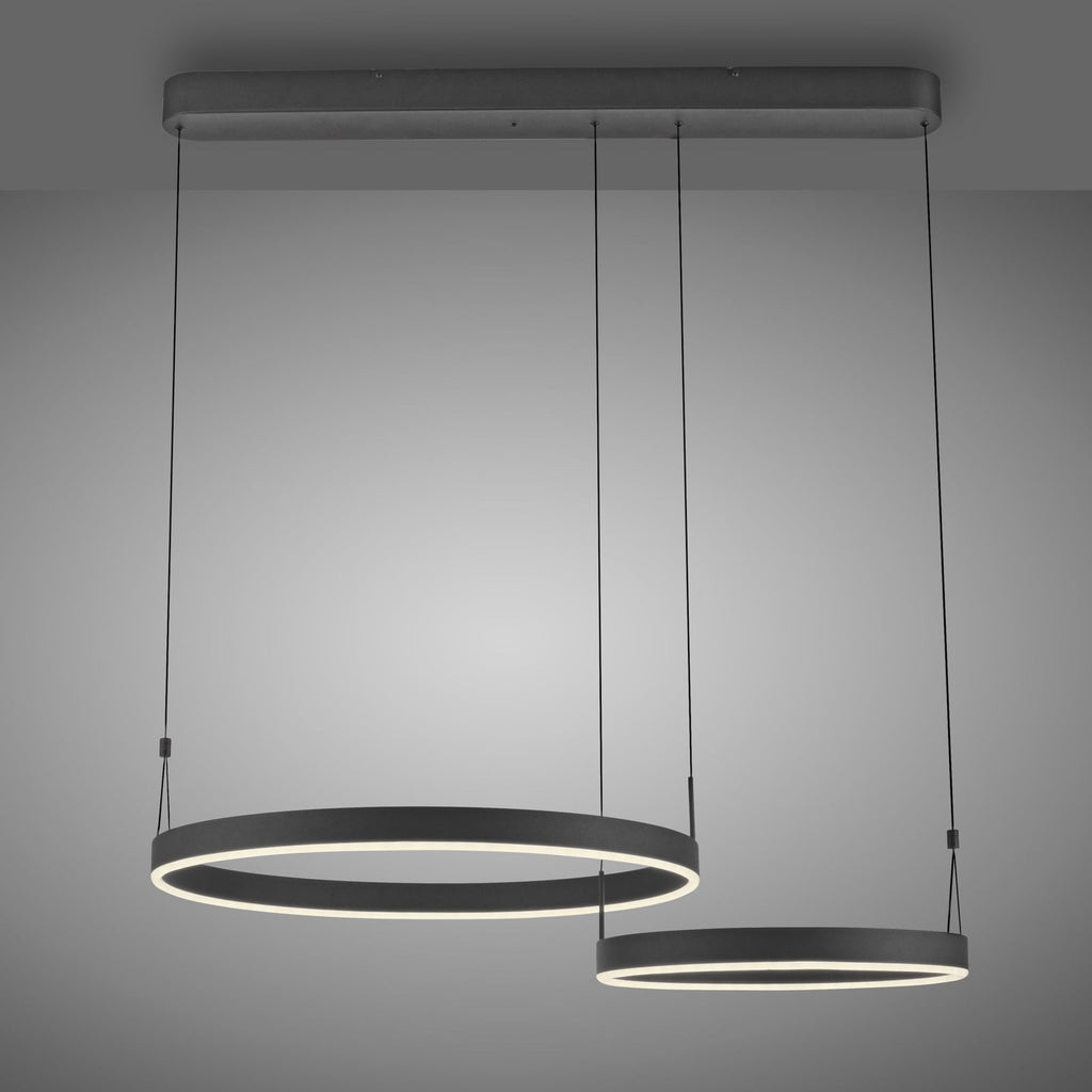 LED pendellampe Esko svart 90 cm montert i tak