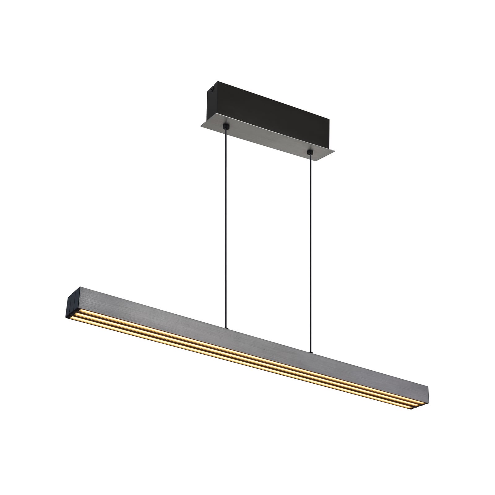 LED pendellampe Ethan dimbar grå 150 cm CCT 39W montert i rom