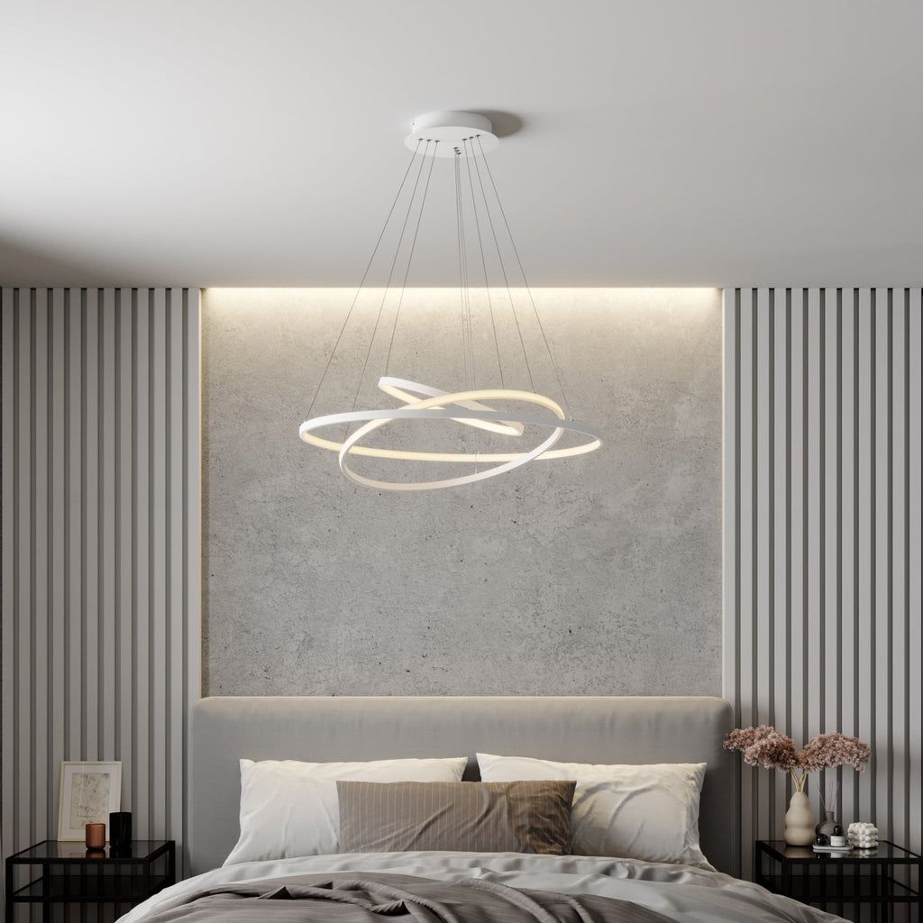 LED pendellampe Ezana 3 ringer dimbar hvit bakside