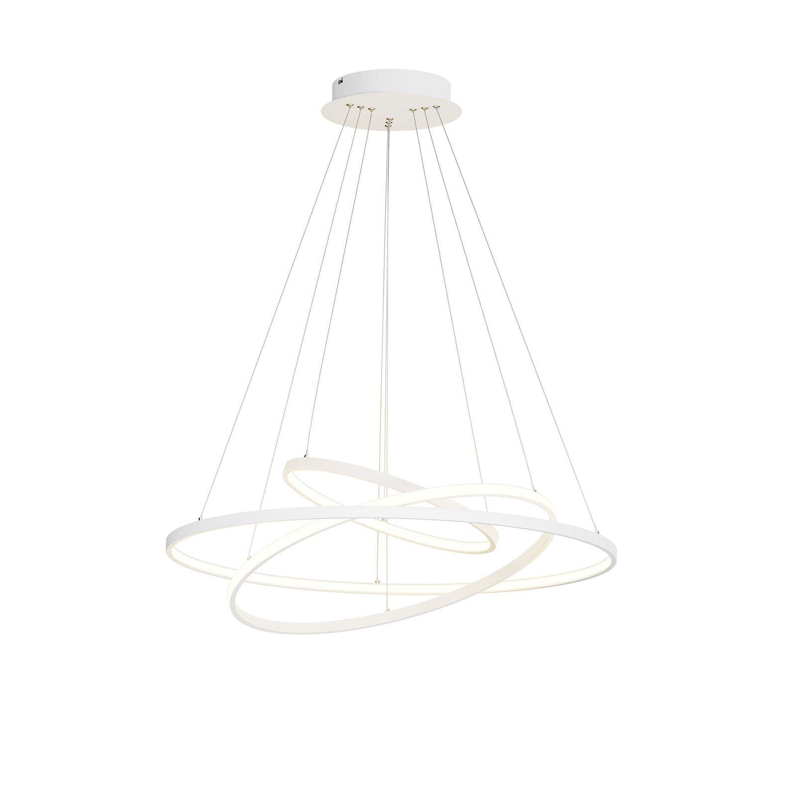 LED pendellampe Ezana 3 ringer dimbar hvit dimmer detalj