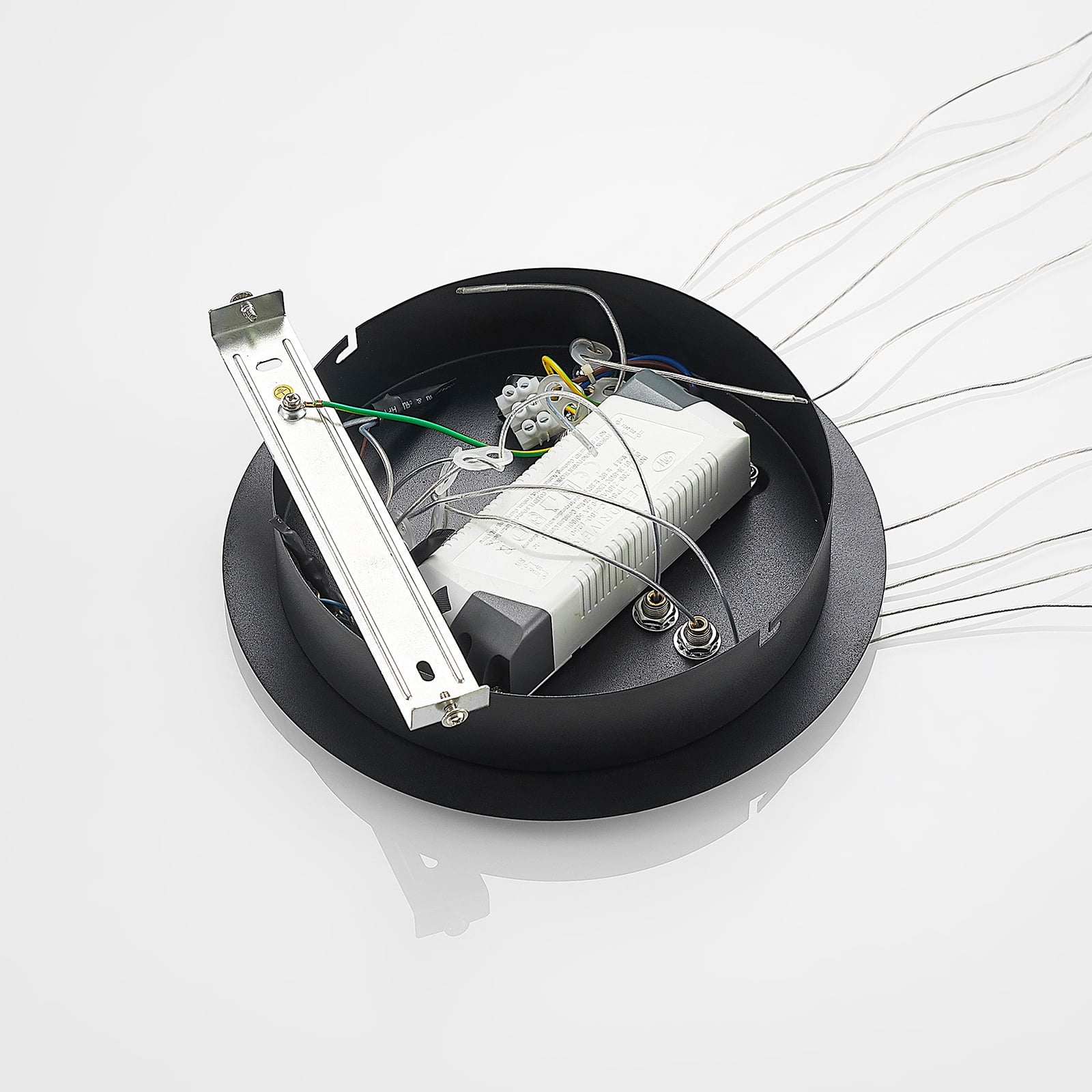 LED pendellampe Ezana 3 ringer dimbar svart oversikt