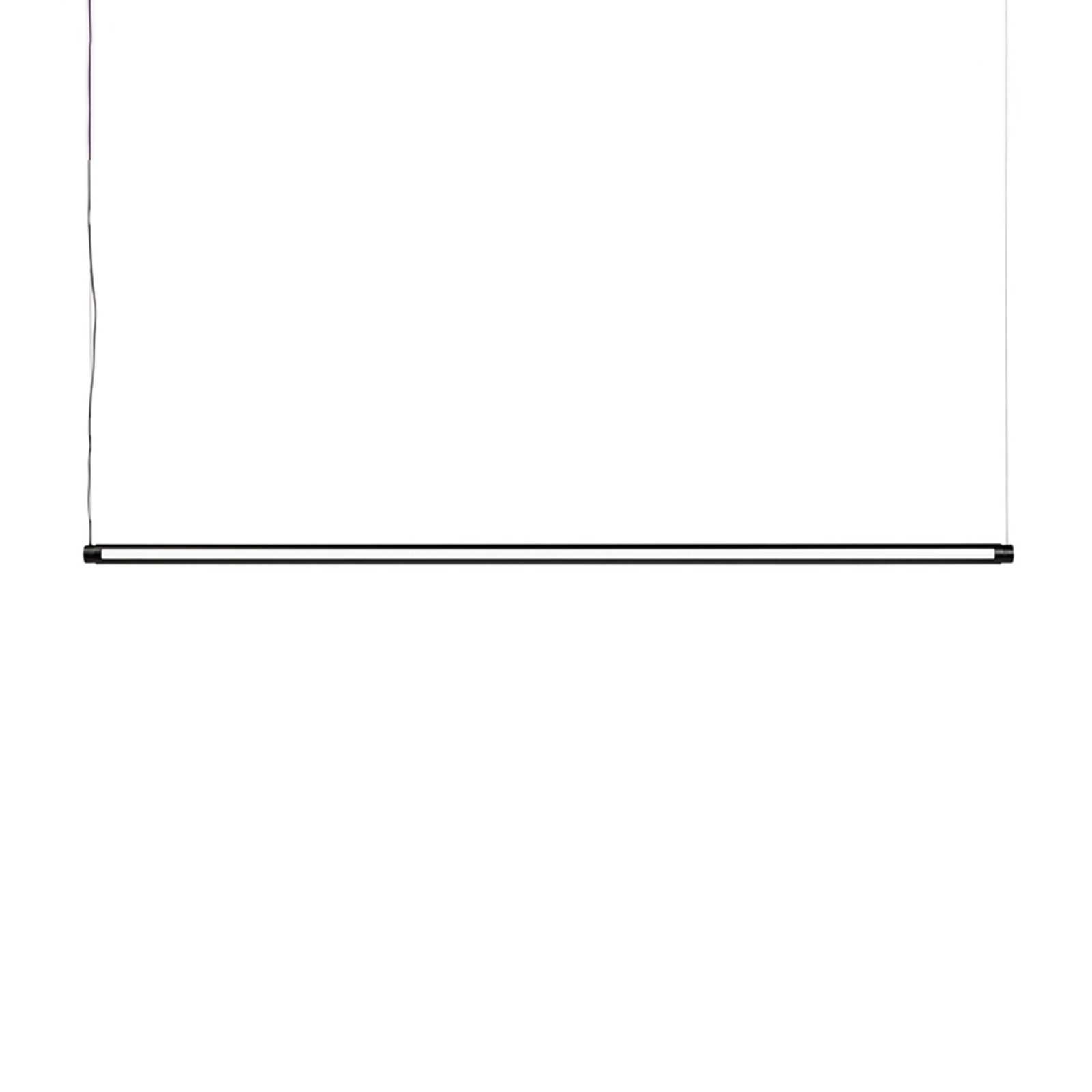 LED pendellampe Factor Linear dimbar svart 152 cm detalj av skjerm