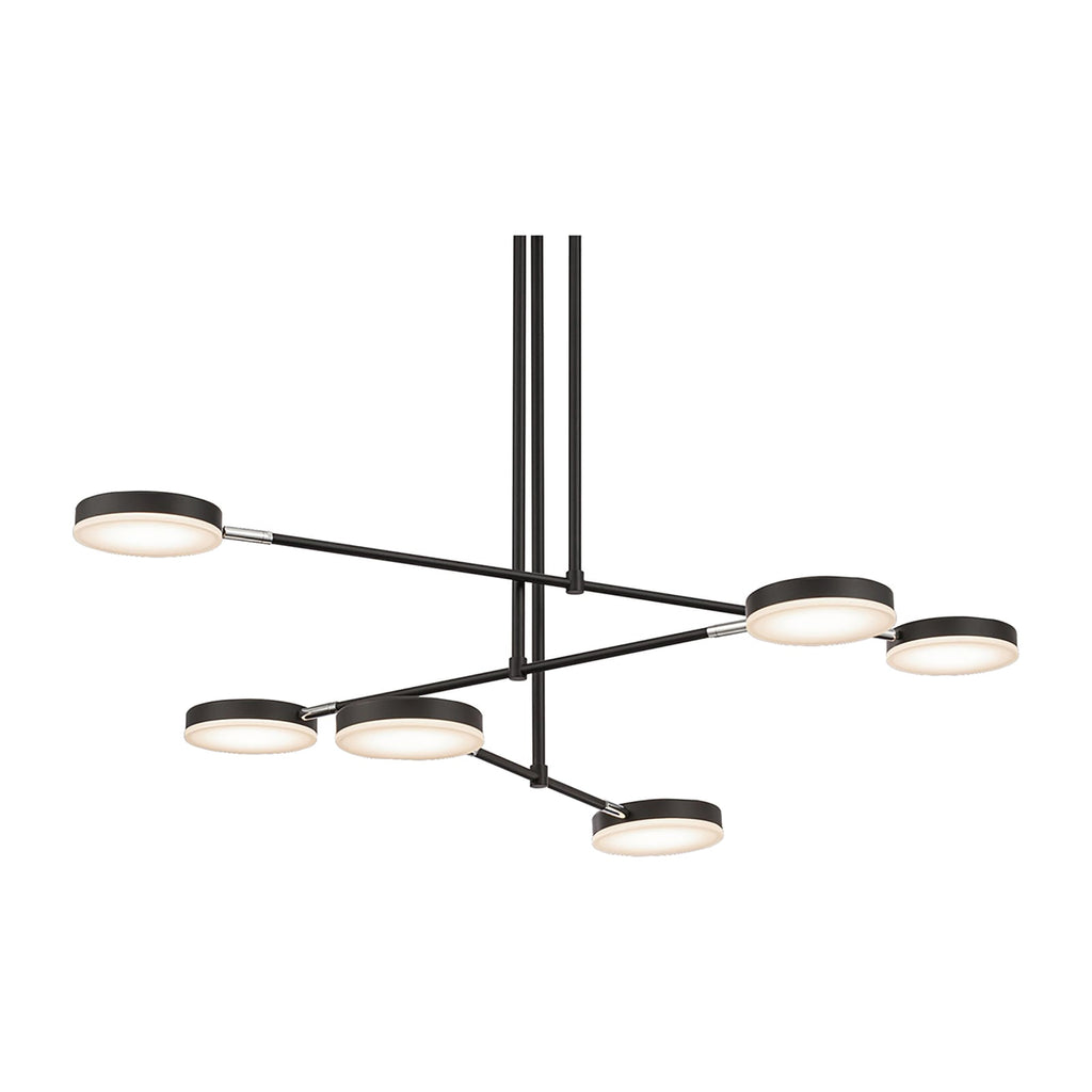 LED pendellampe Fad 6-lys svingbare skjermer 89 cm forfra