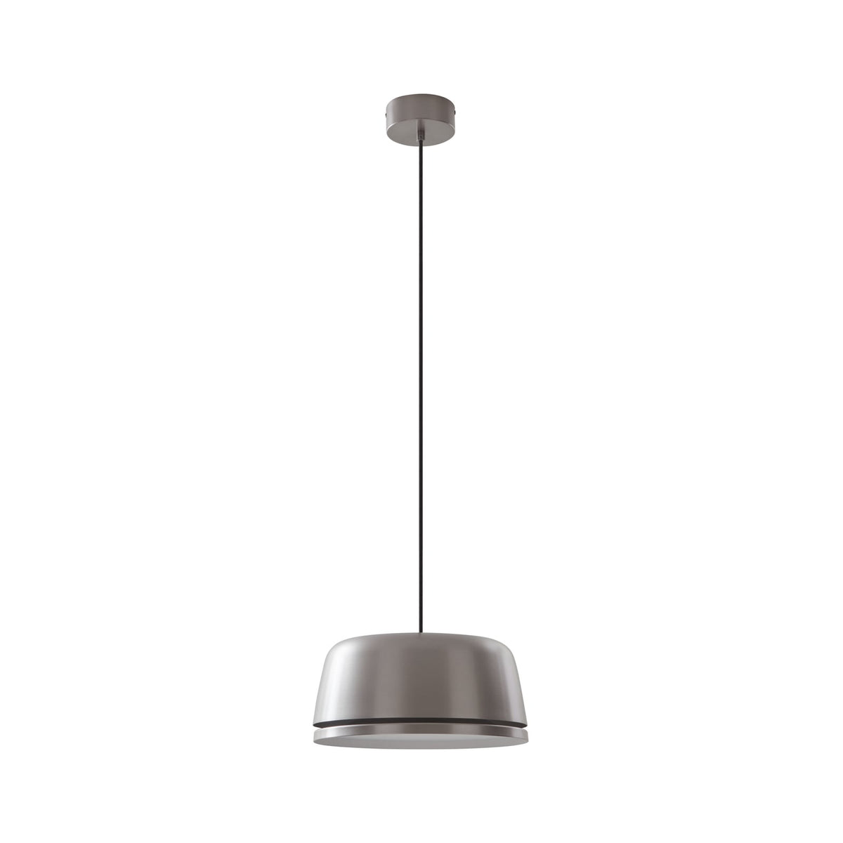 LED pendellampe Faelinor grå aluminium Ø35 cm detalj