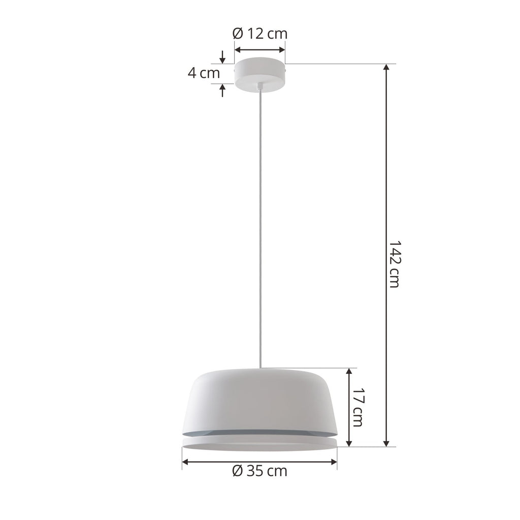 LED pendellampe Faelinor hvit aluminium montert i rom