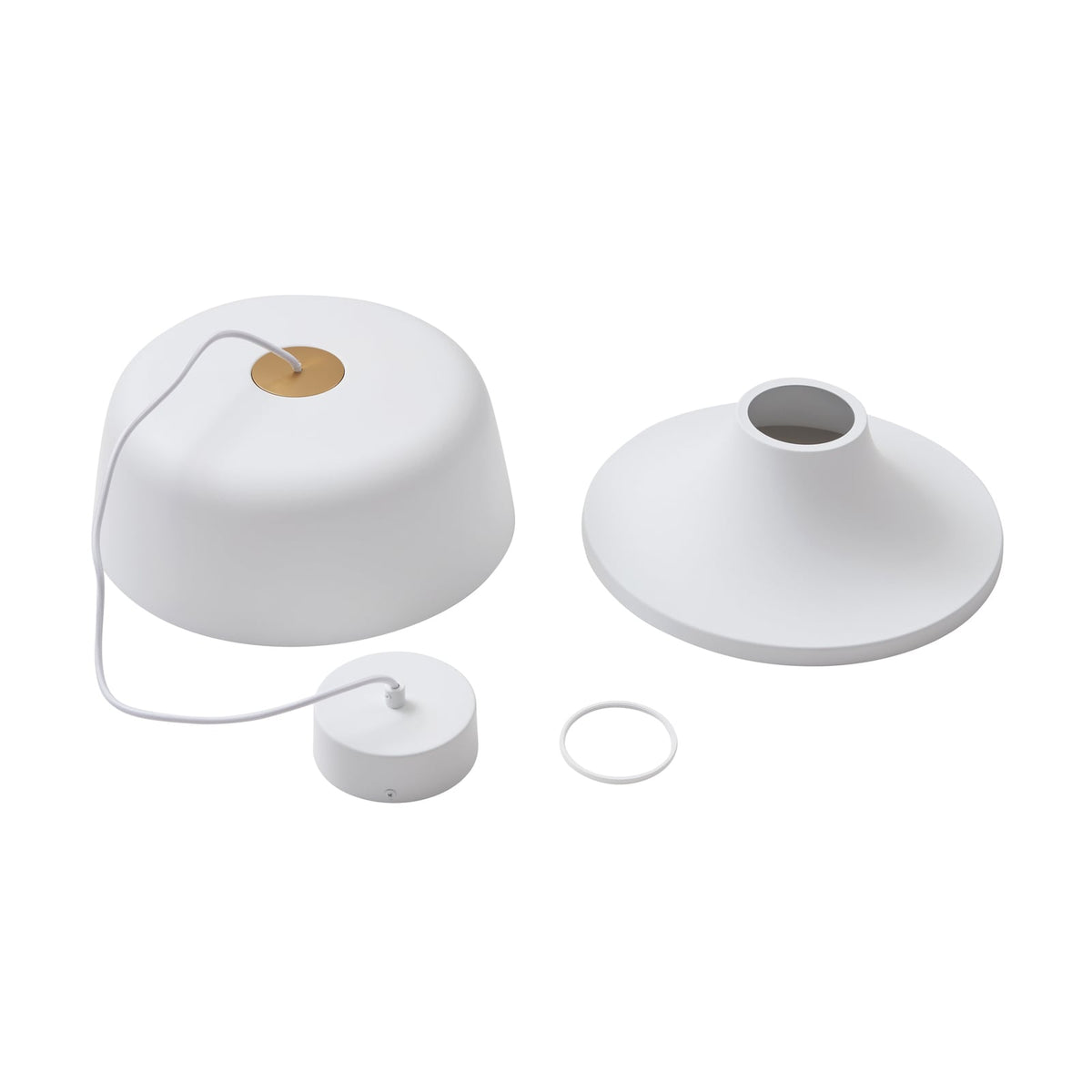 LED pendellampe Faelinor hvit aluminium lysdetalj