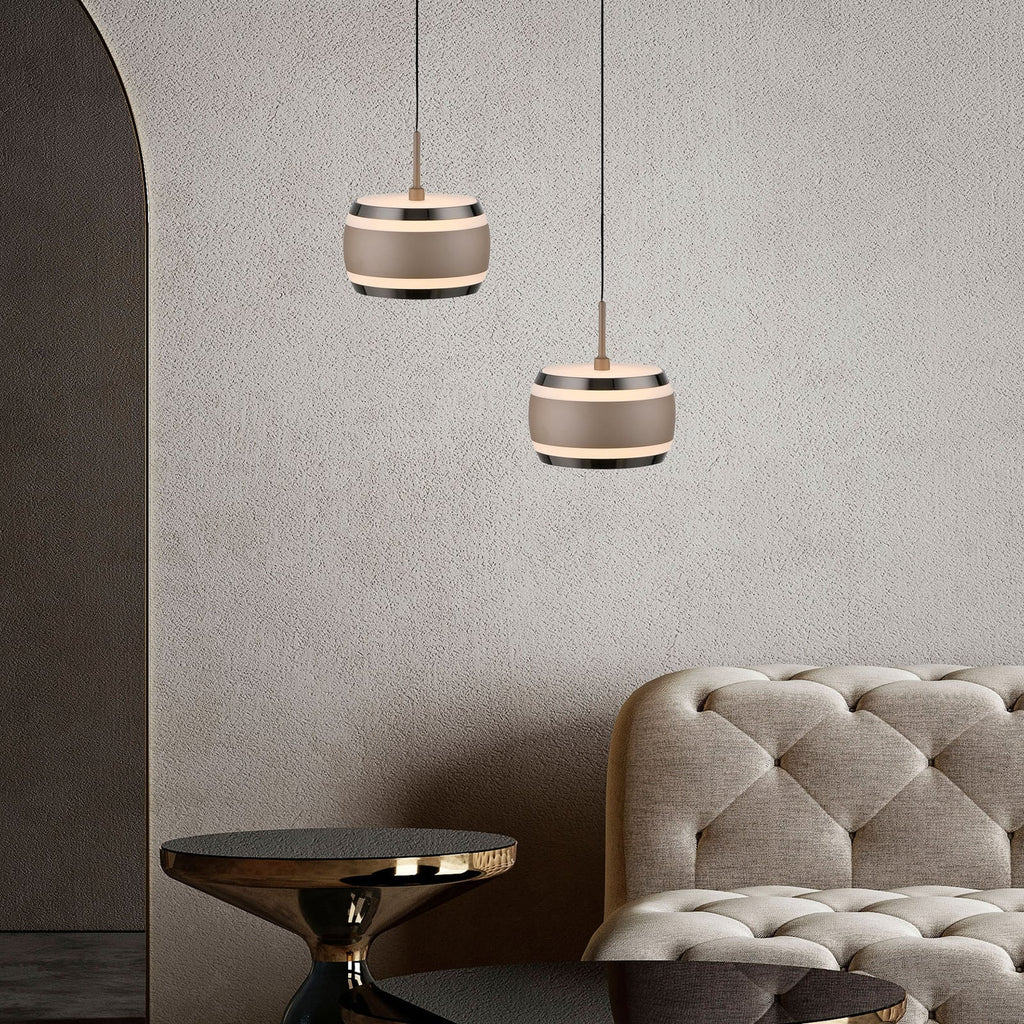 LED pendellampe Falling Rings bronse bakside