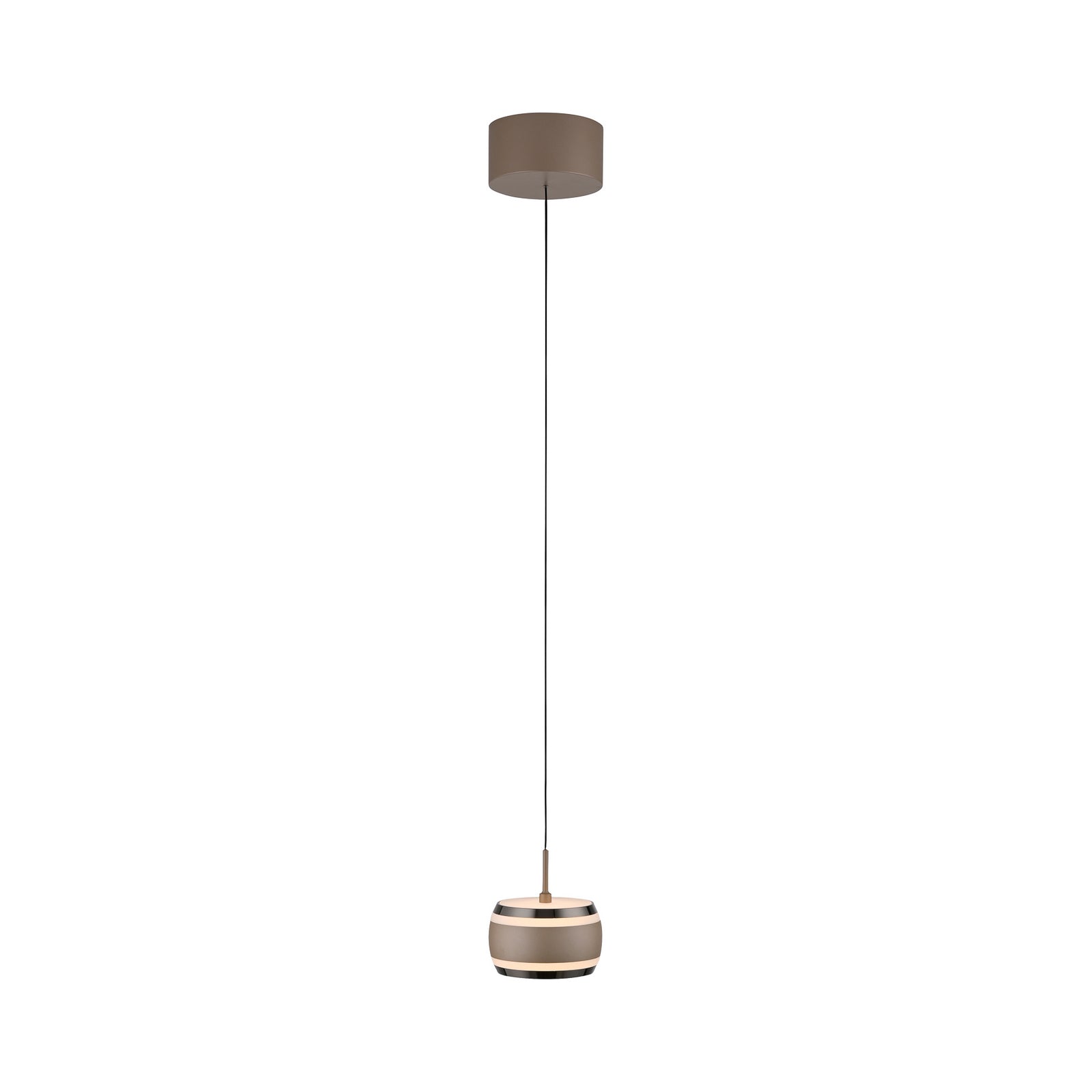 LED pendellampe Falling Rings bronse detalj av fjernkontroll