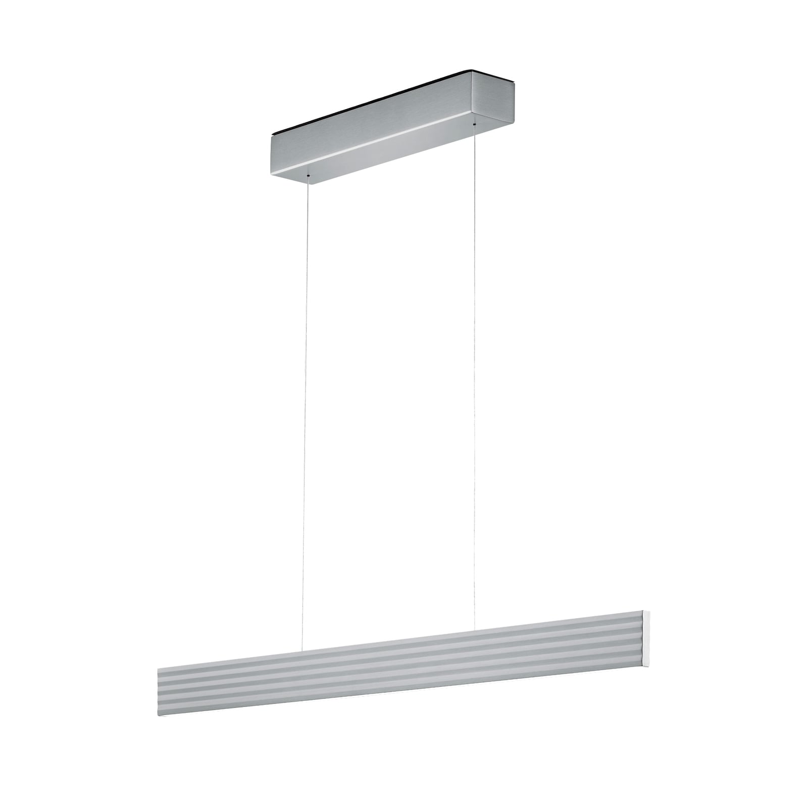 LED pendellampe Fara opp/ned dimbar matt nikkel 92 cm 43W forfra