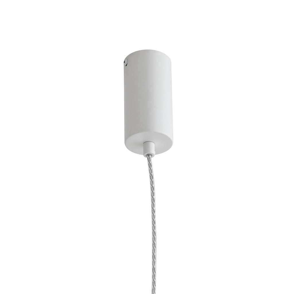 LED pendellampe Fay gul lysgrønn glass sett fra siden