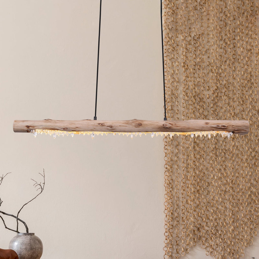 LED pendellampe Felicitas tre/svart 100 cm 15W forfra