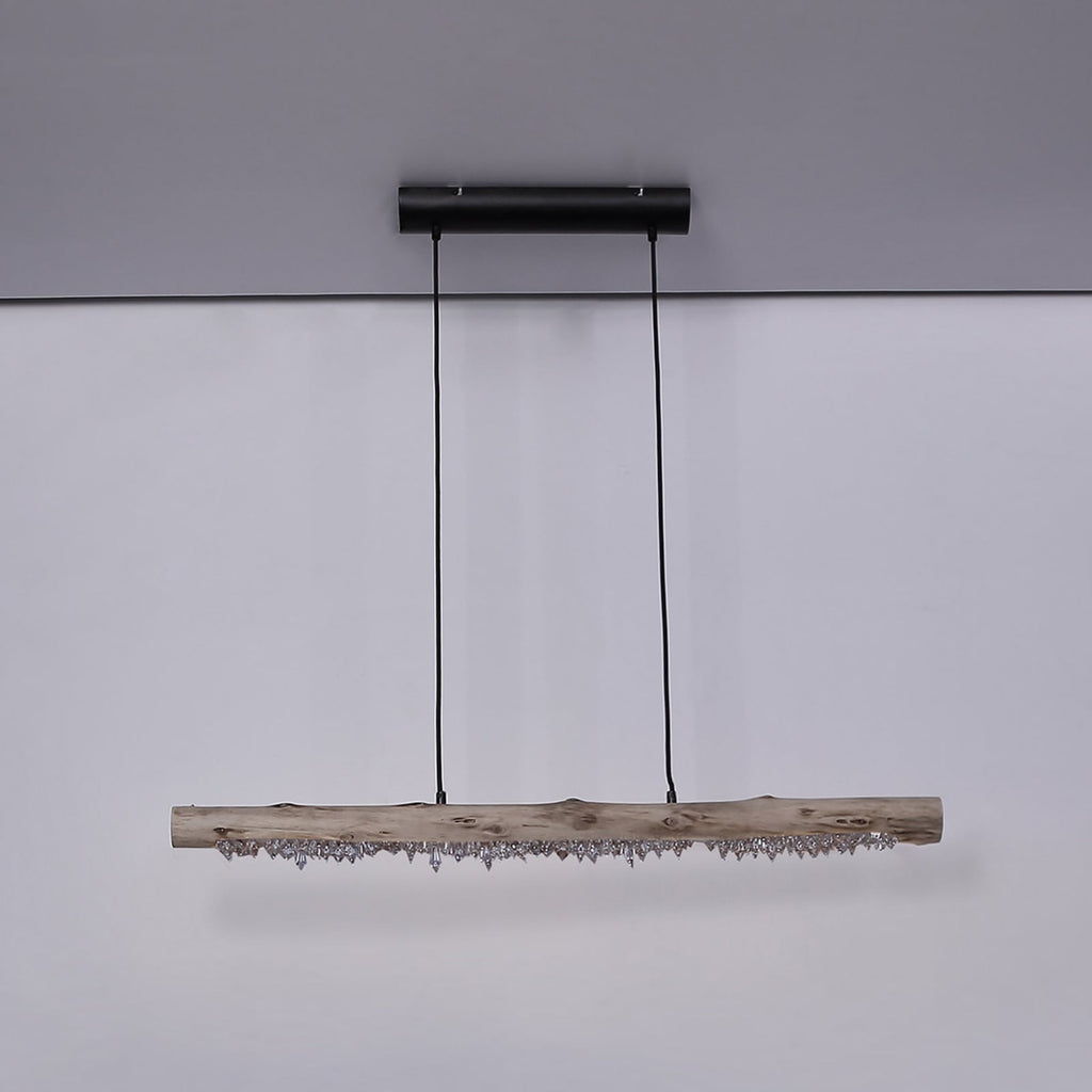 LED pendellampe Felicitas tre/svart 100 cm 15W nærbilde av LED-lyskilde