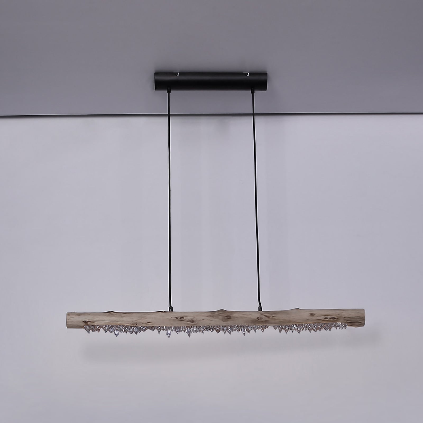 LED pendellampe Felicitas tre/svart 100 cm 15W nærbilde av LED-lyskilde