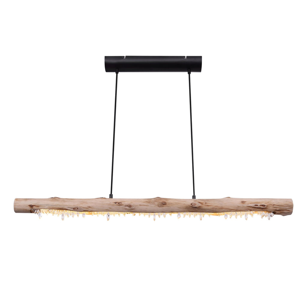 LED pendellampe Felicitas tre/svart 100 cm 15W baldakin detalj