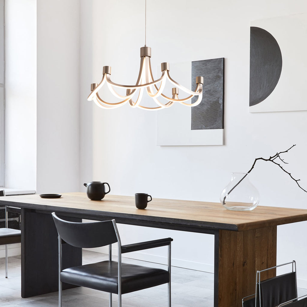 LED pendellampe Festos dimbar matt nikkel Ø55 cm hengende
