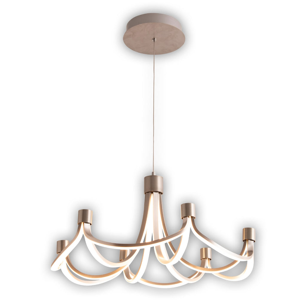 LED pendellampe Festos dimbar matt nikkel Ø55 cm med dimmer