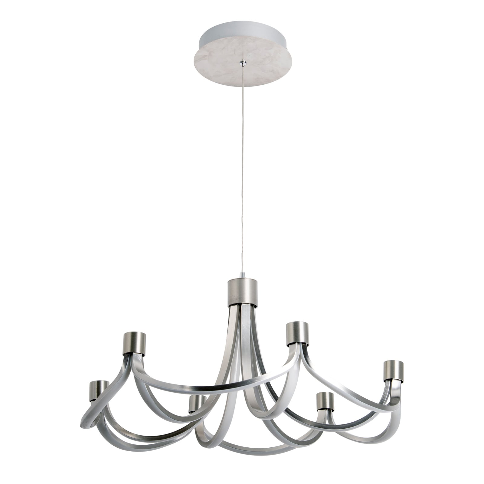 LED pendellampe Festos dimbar matt nikkel Ø55 cm materiale detalj