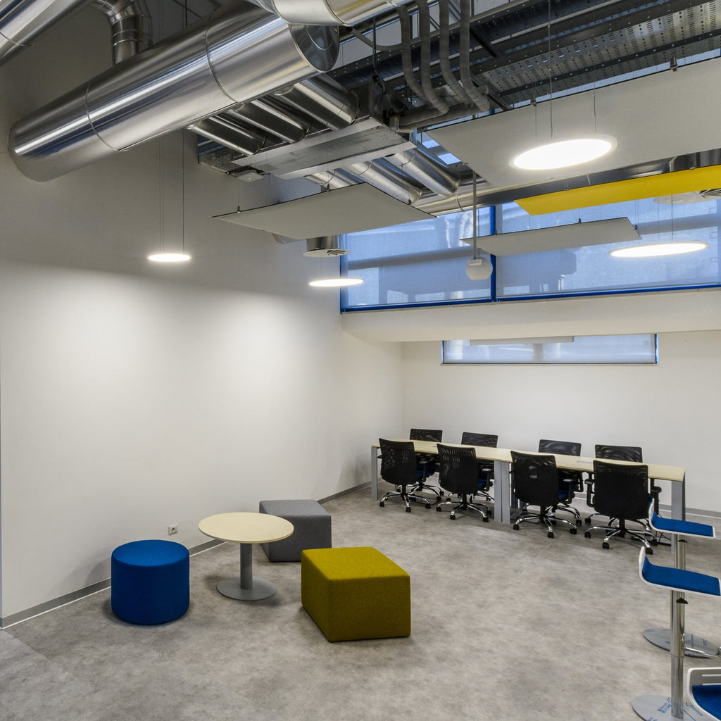 LED pendellampe FL Round 555 rund hvit detalj av overflate