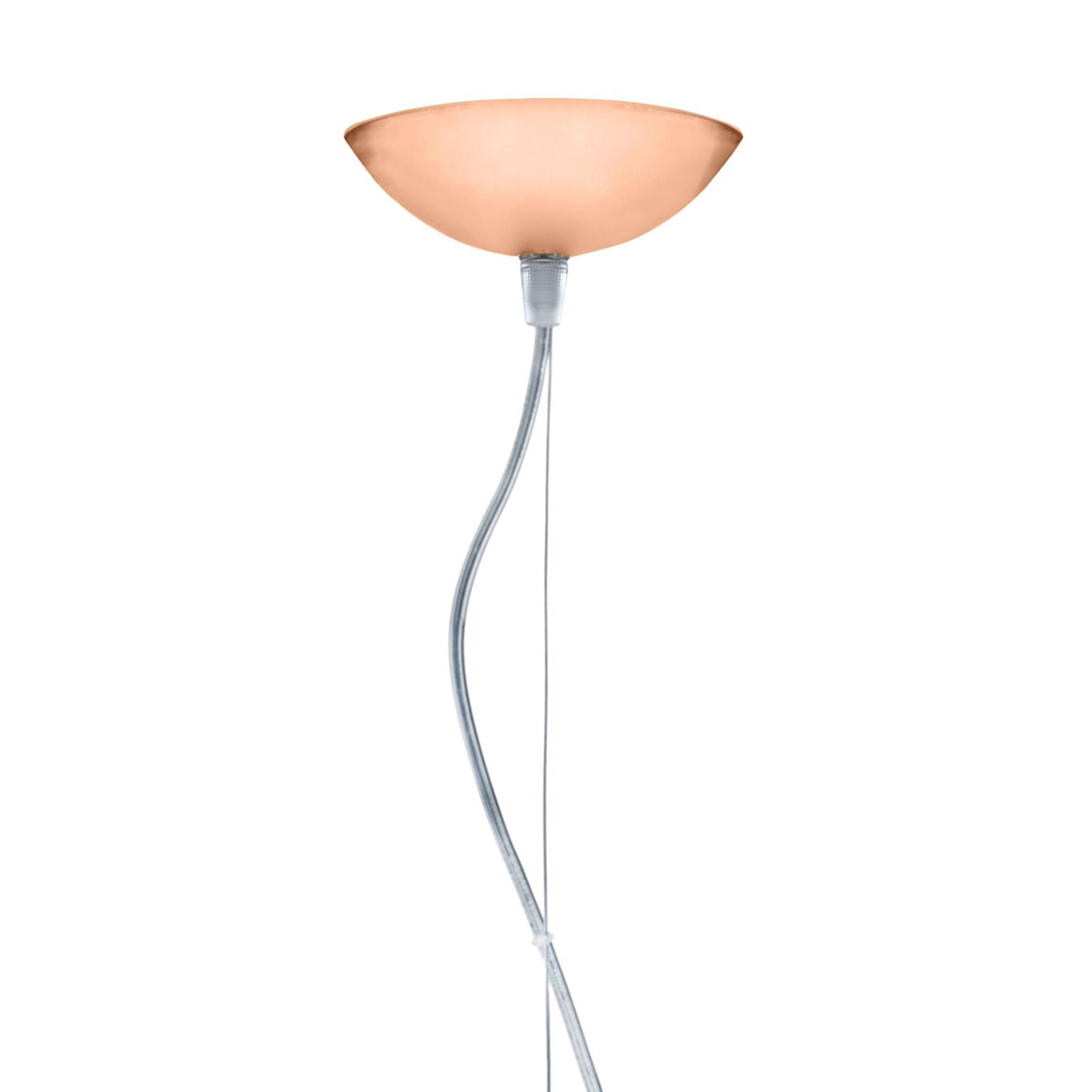 Montert LED pendellampe FL/Y akryl kobber Ø52 cm dimbar i rom