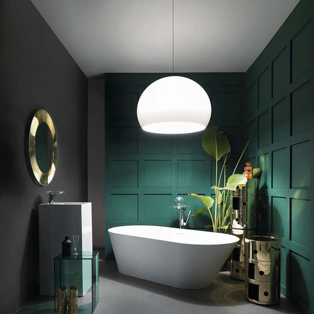 LED pendellampe FL/Y dimbar hvit akryl Ø52 cm E27 - Kartell forfra