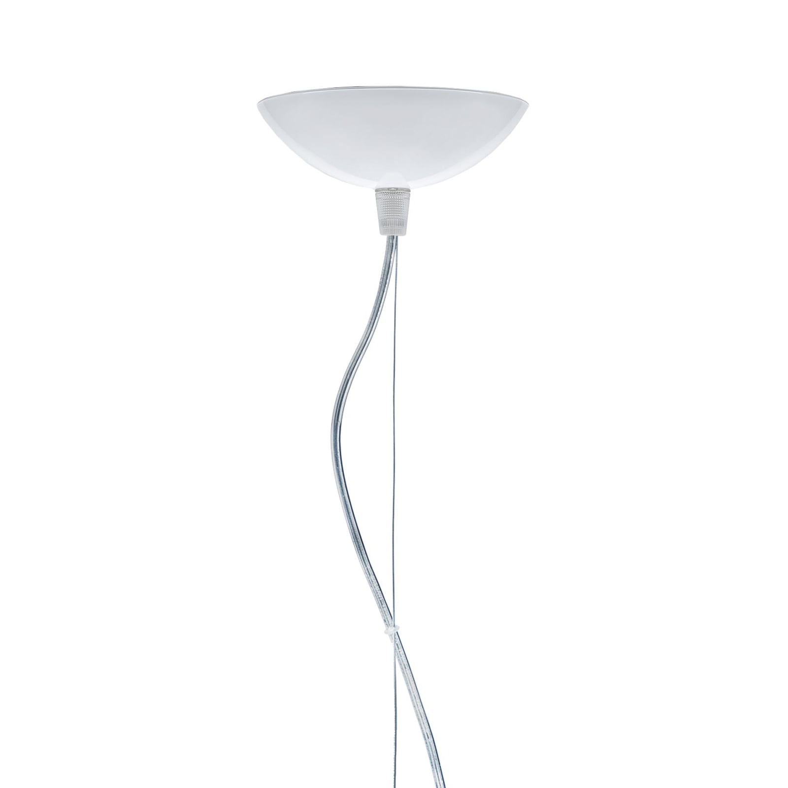 Nærbilde av lampeskjermen på LED pendellampe FL/Y dimbar hvit akryl Ø52 cm E27 - Kartell