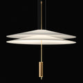 LED pendellampe Flamingo 2 skjermer gull matt forfra