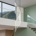 LED pendellampe Flare 12-lys messing Ø35 cm dimbar CCT forfra