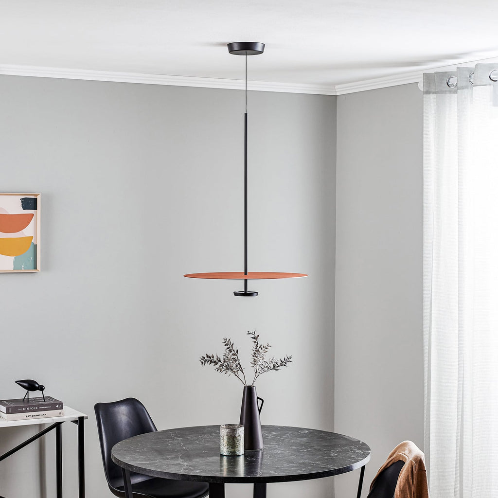 LED pendellampe Flat dimbar terracotta Ø55 cm detalj