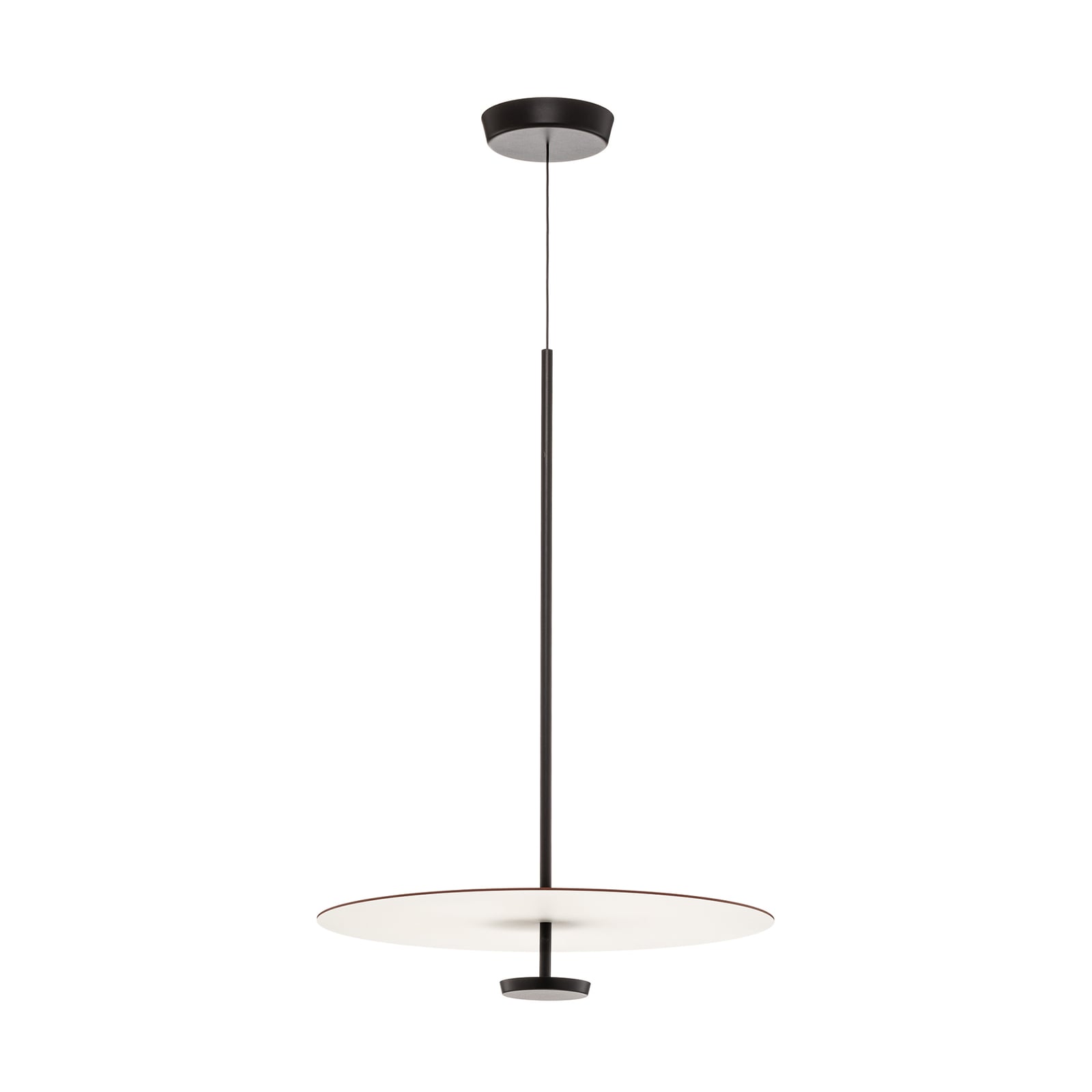 LED pendellampe Flat dimbar terracotta Ø55 cm montert
