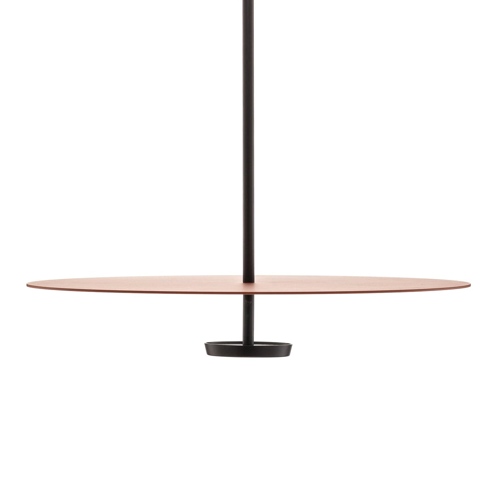LED pendellampe Flat dimbar terracotta Ø55 cm fra siden