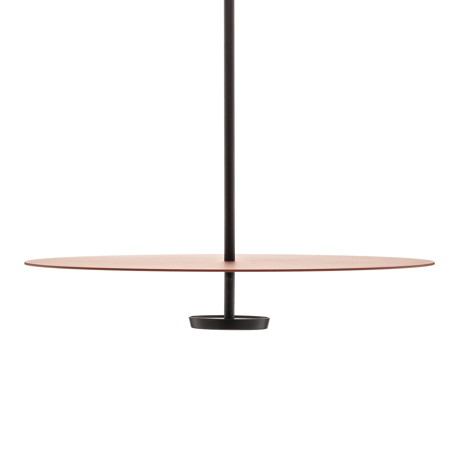 LED pendellampe Flat dimbar terracotta Ø55 cm fra siden
