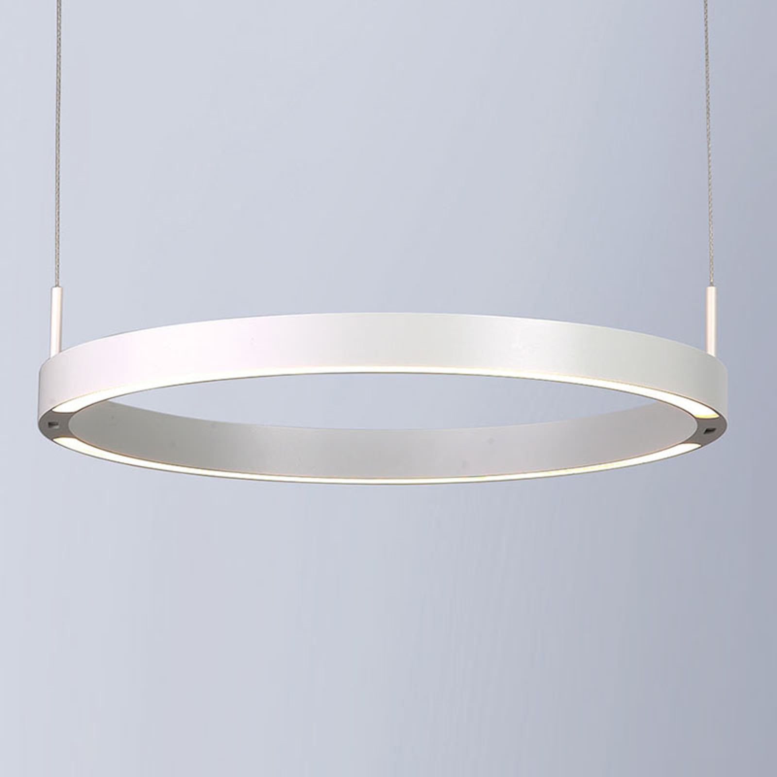LED pendellampe Float ring aluminium Ø40 cm dimbar CCT hvit forfra