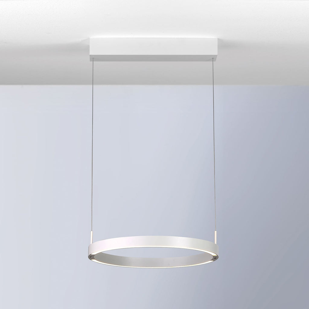 LED pendellampe Float ring aluminium Ø40 cm dimbar CCT hvit bakside