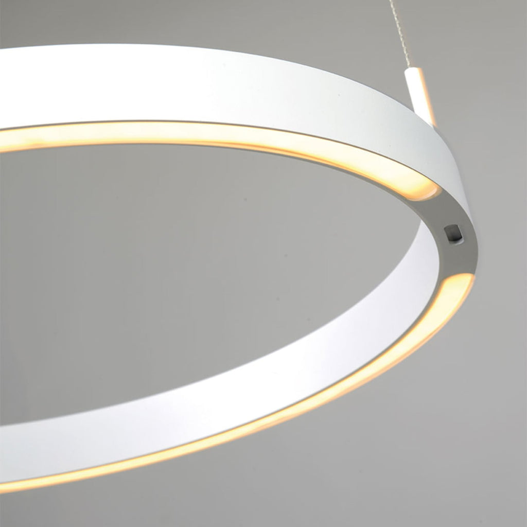 LED pendellampe Float ring aluminium Ø40 cm dimbar CCT hvit nærbilde