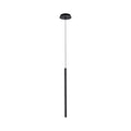LED pendellampe Flute sylinderform svart forfra