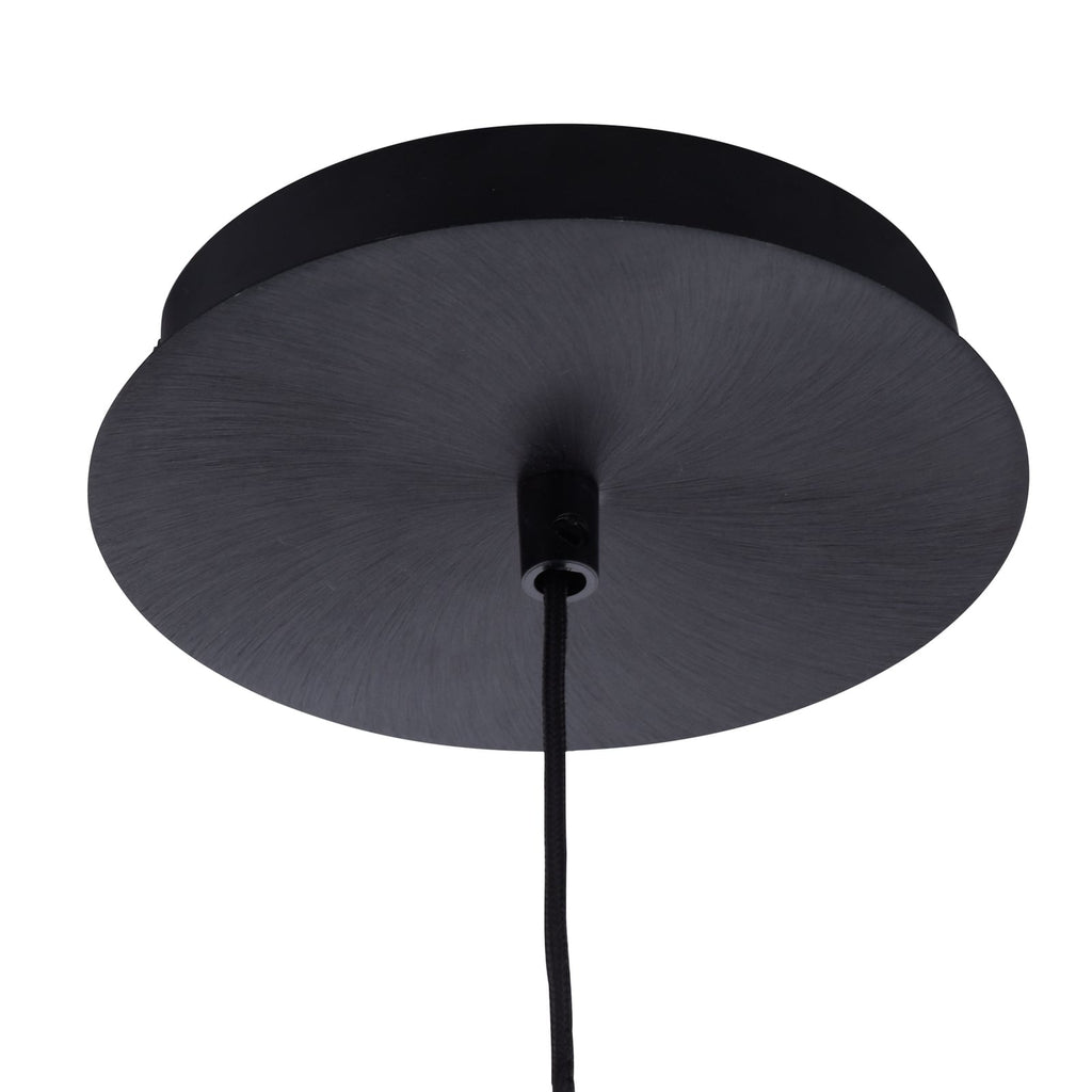 LED pendellampe Flute sylinderform svart oppheng og baldakin