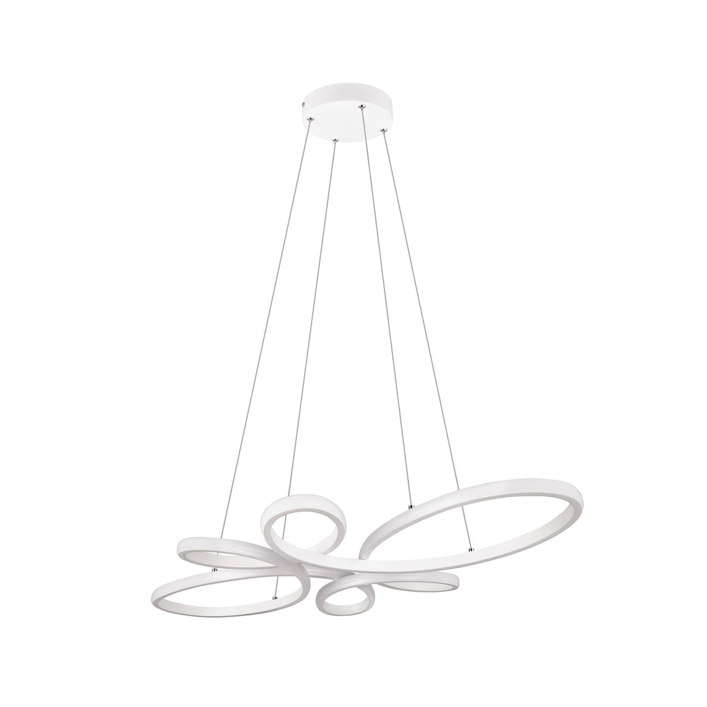 LED pendellampe Fly dimbar hvit matt 4000K 83x45 cm forfra