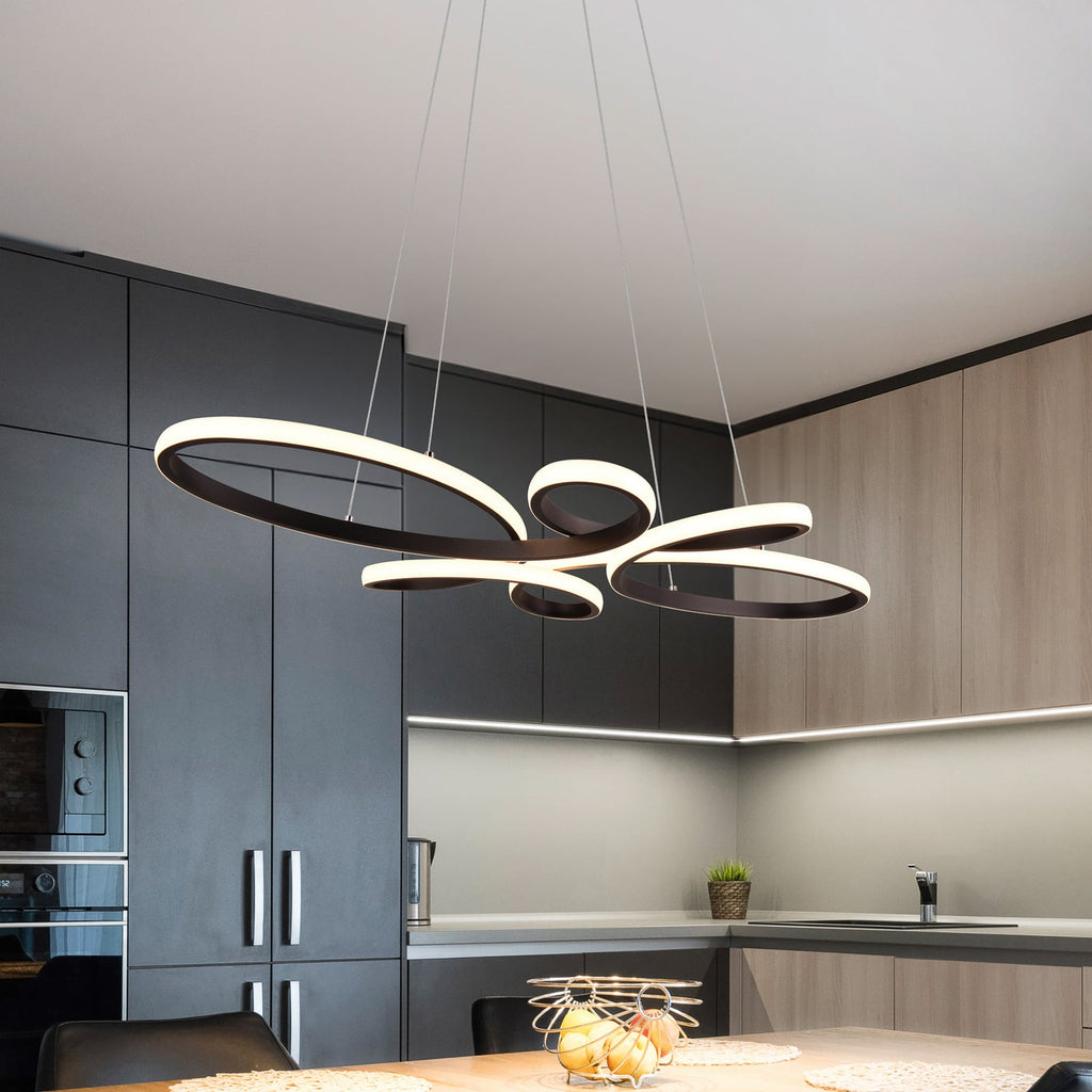 LED pendellampe Fly svart matt dimbar forfra