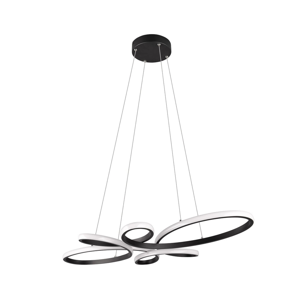 Detalj av LED pendellampe Fly svart matt dimbar