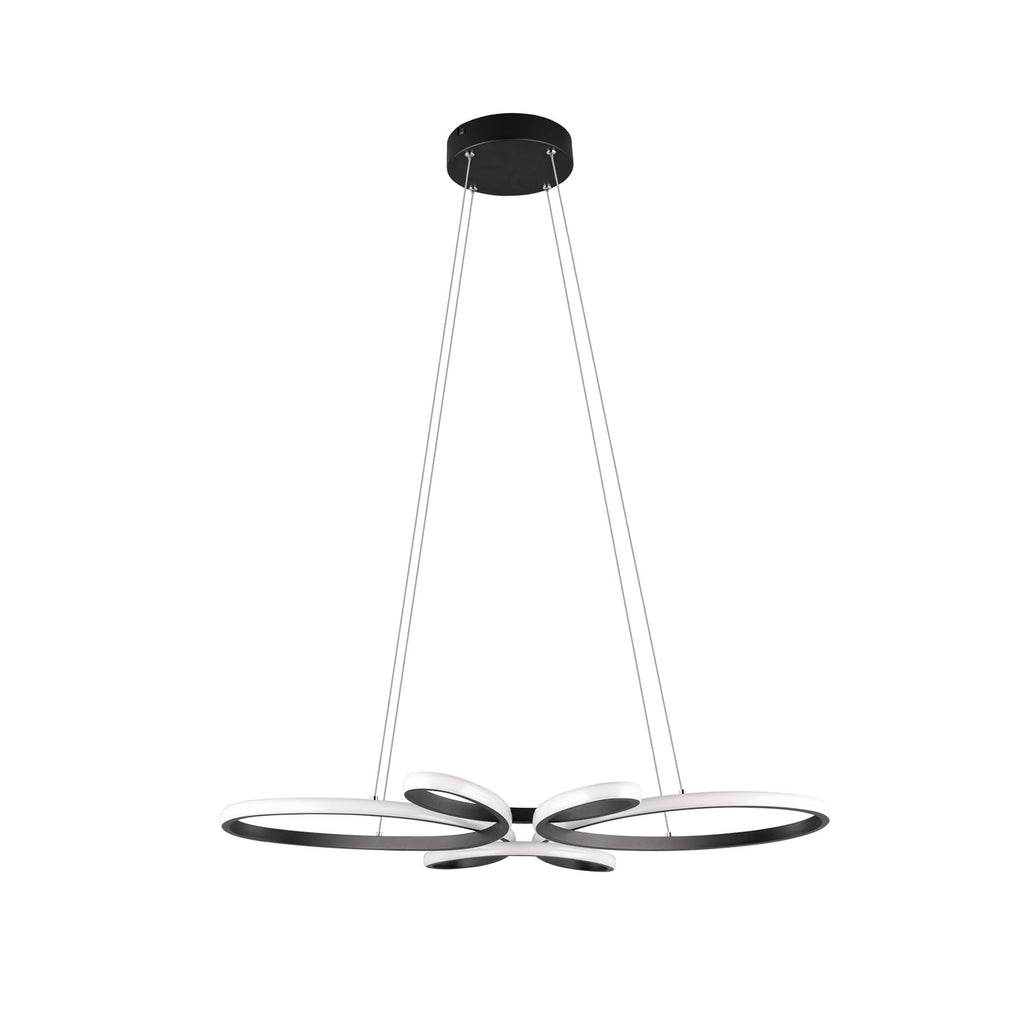 LED pendellampe Fly svart matt dimbar montert i rom