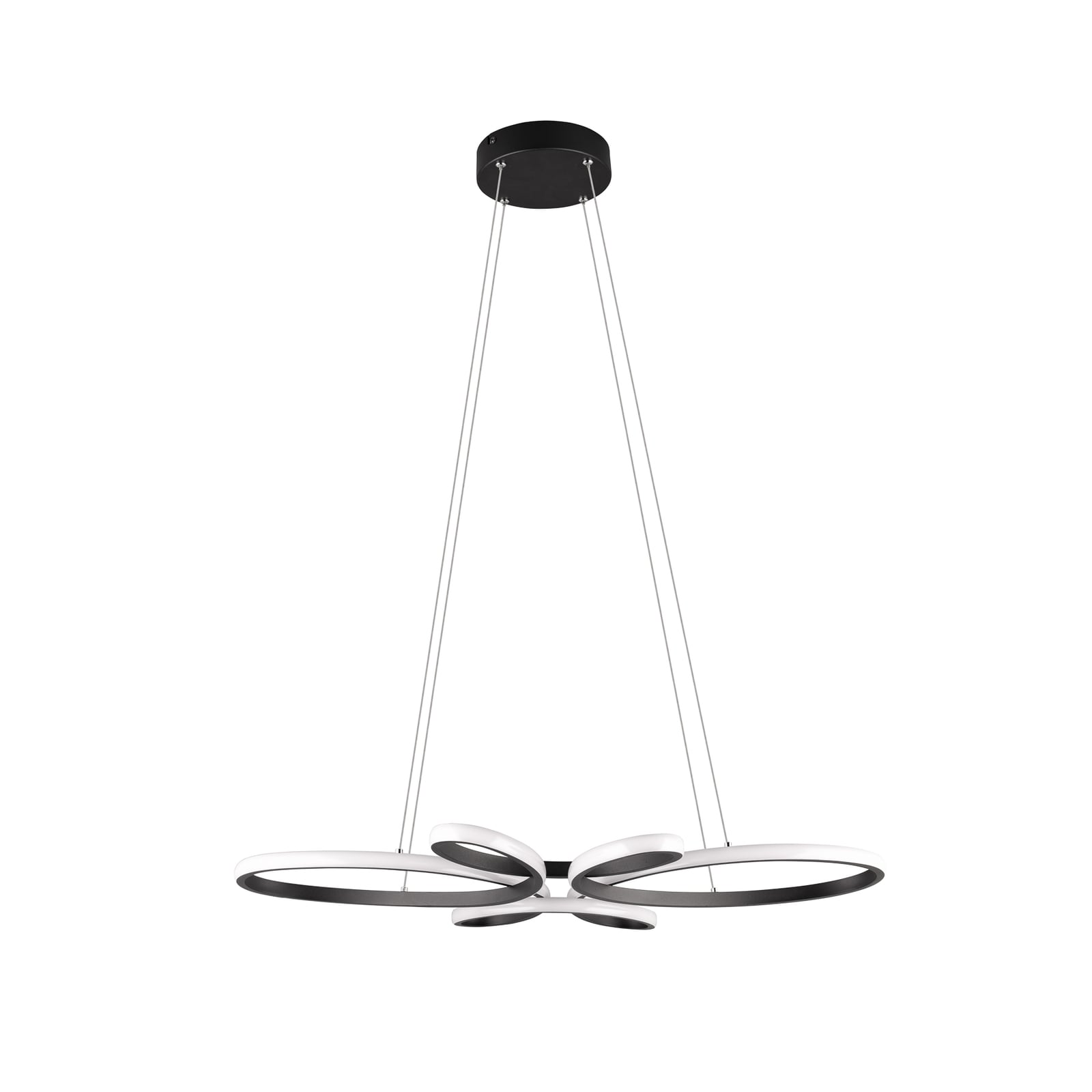 LED pendellampe Fly svart matt dimbar montert i rom