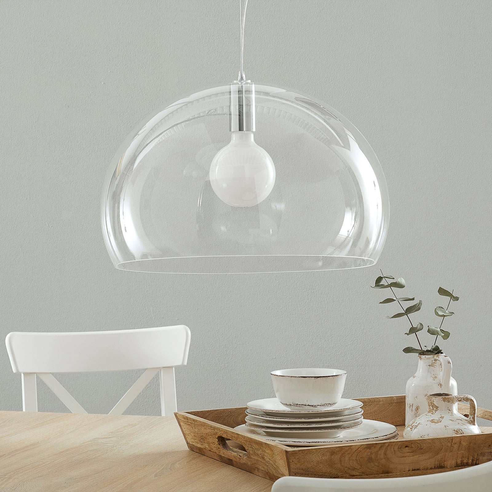 LED pendellampe FL/Y transparent akryl bakside