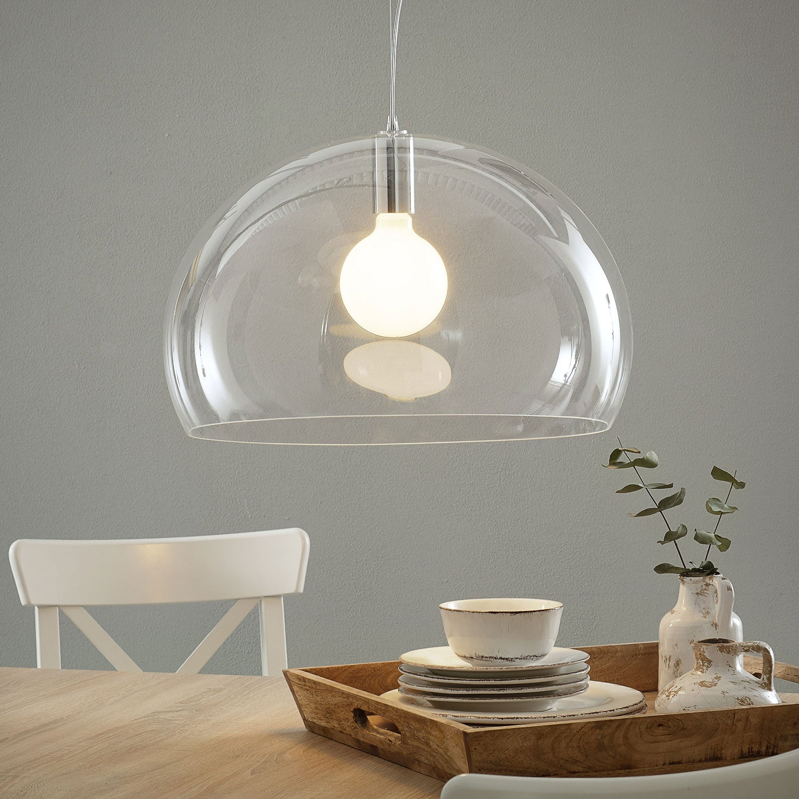 LED pendellampe FL/Y transparent akryl forfra