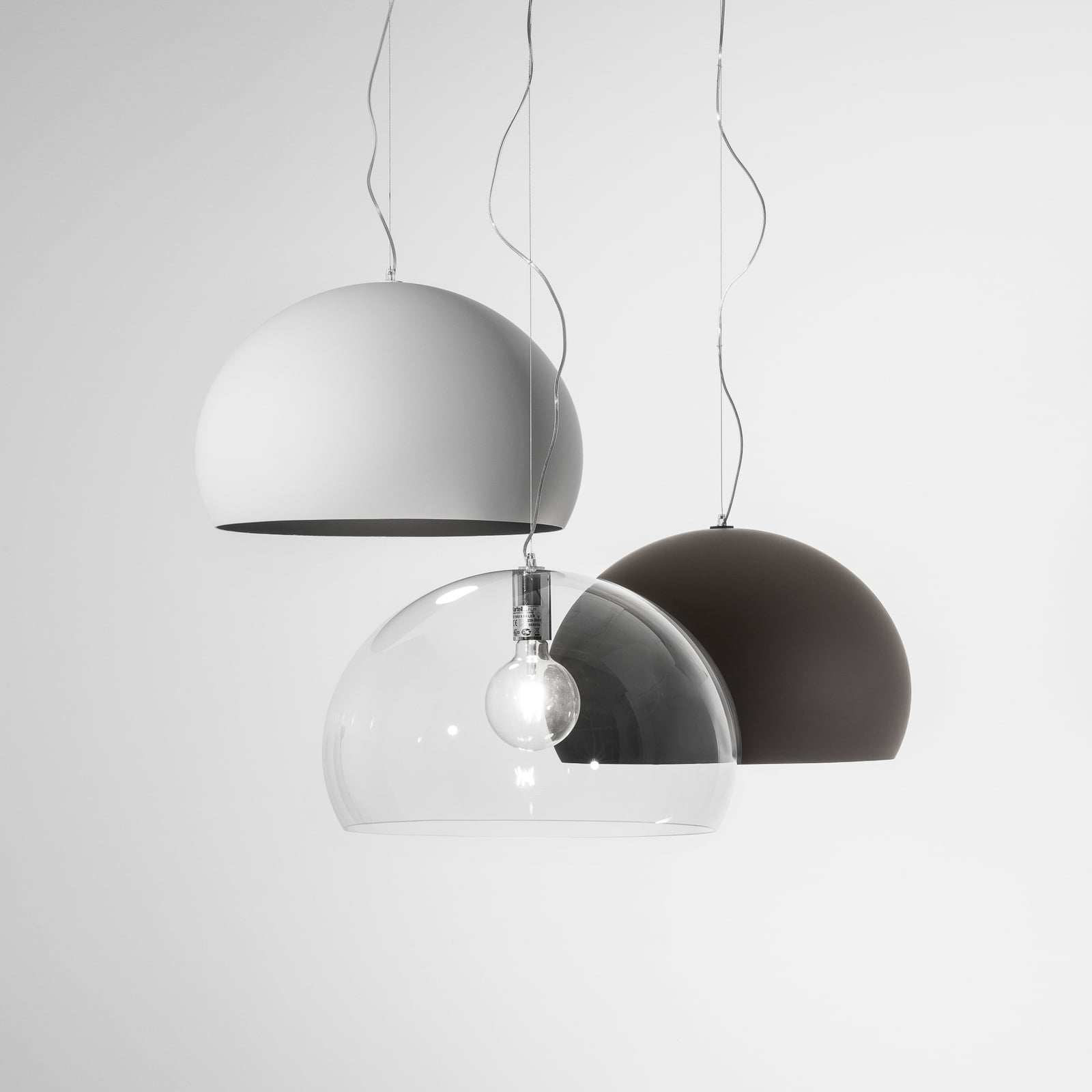 LED pendellampe FL/Y transparent akryl Ø52 cm dimbar - Kartell