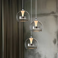 LED pendellampe Flynt 3-lys metall og glass forfra