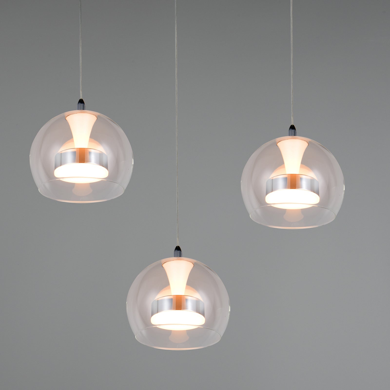 LED pendellampe Flynt 3-lys justerbar høyde