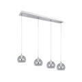 LED pendellampe Flynt 4-lys krom dimbar CCT 97 cm forfra